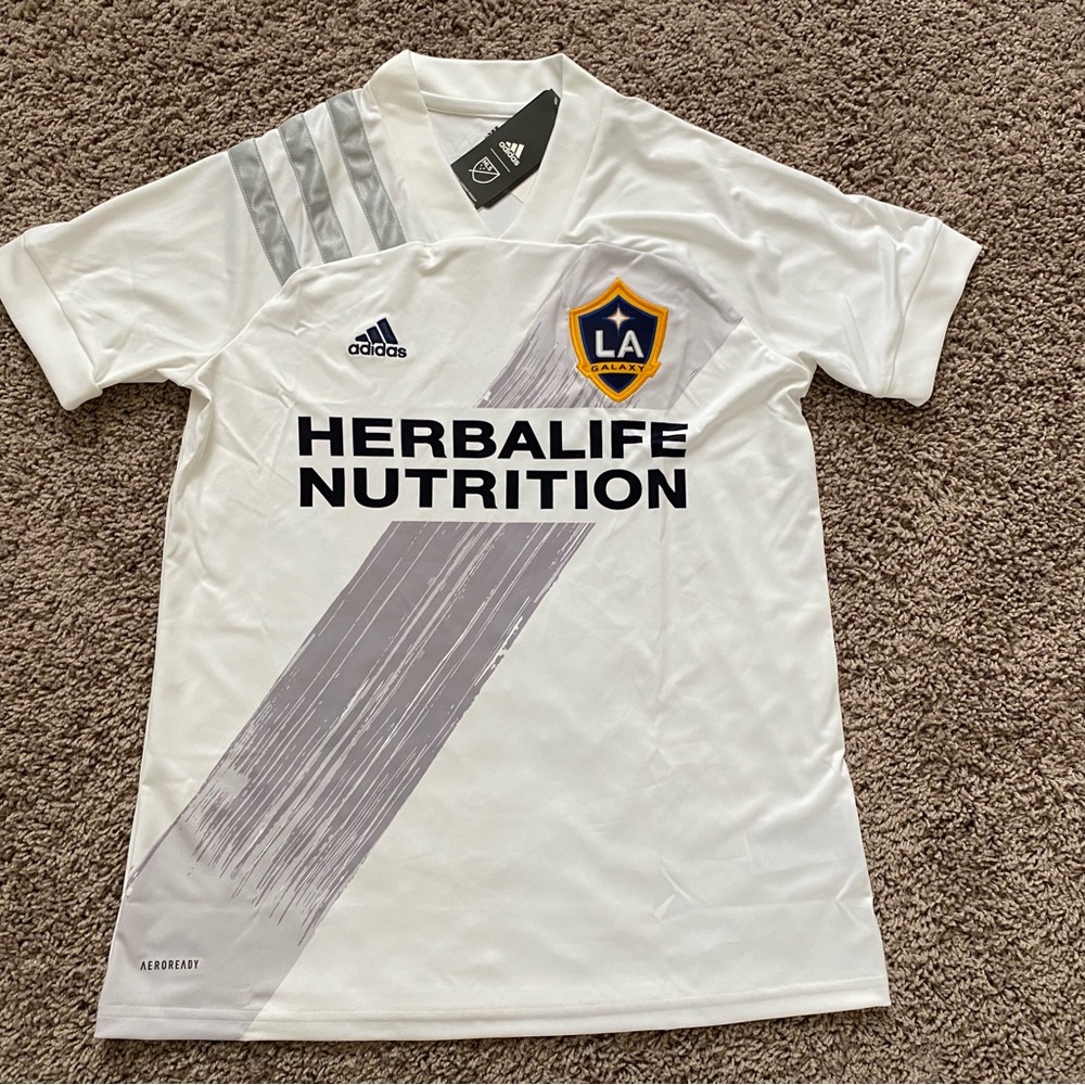 Adidas 2020/21 Women’s LA Galaxy Home Jersey EH6522 Size Large White NWT Patch